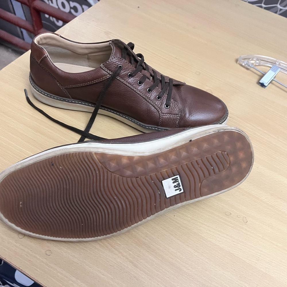 Johnston & Murphy Lace to Toe Brown Leather Sneaker EUC - Picture 7 of 7
